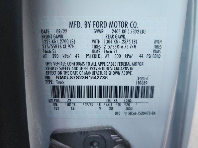 2022 Ford Transit Connect XL