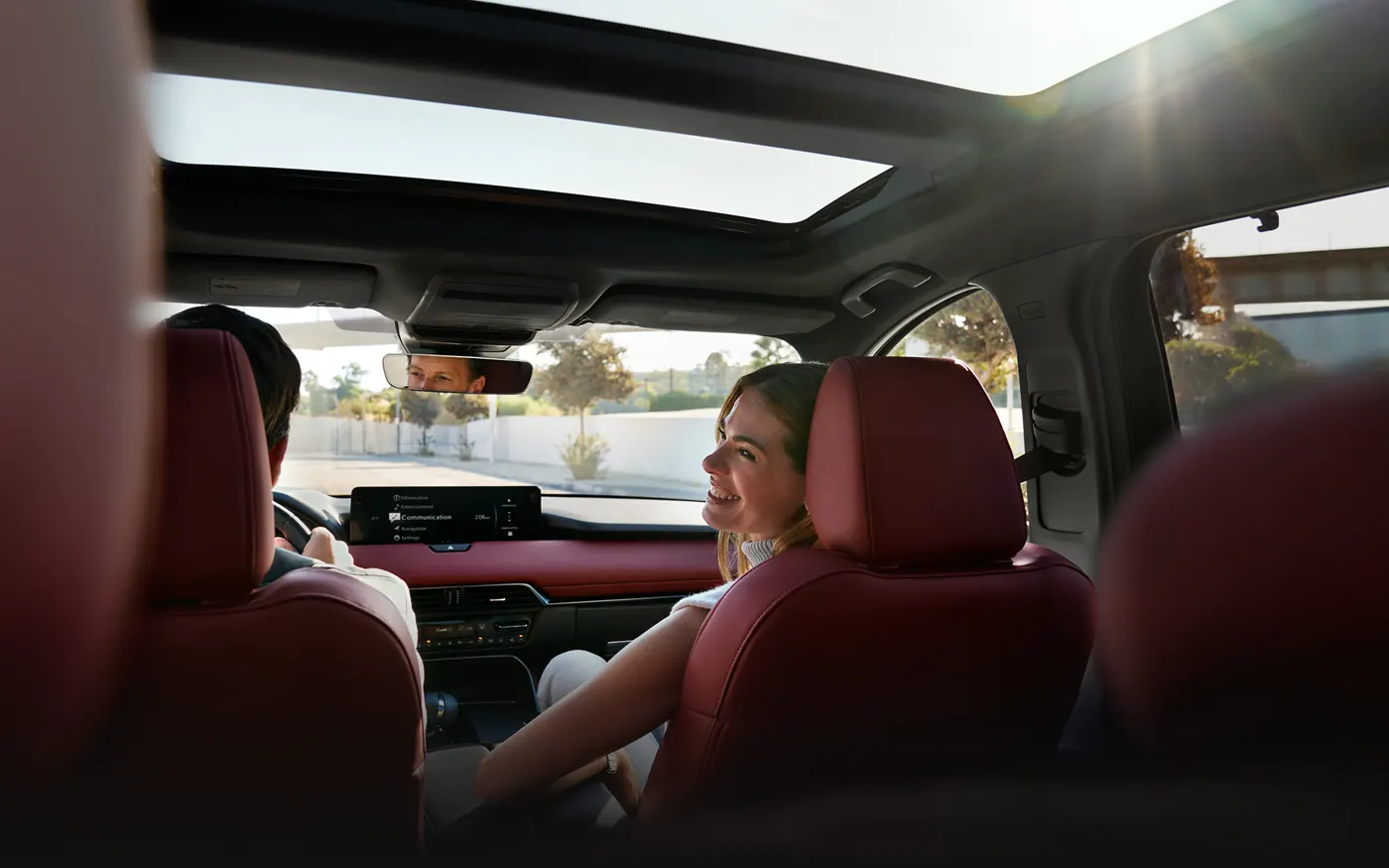 Friends riding in the 2-row 2027 Mazda CX-90 | John Kennedy Mazda Pottstown in Pottstown PA